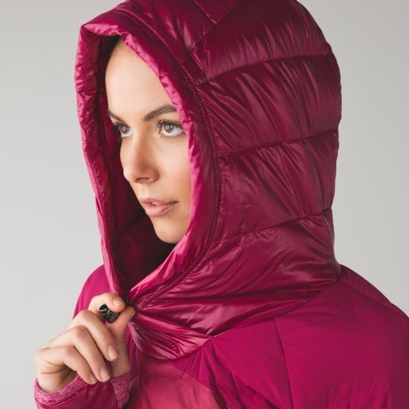 Lululemon Down Right Cozy Pullover Puffer Jacket Berry Rumble Winter Coat Size 4 - Picture 3 of 14